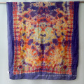 Silk Tie Dye Scarf Shawl Big Size Sex Girl para Mulheres Silenciador